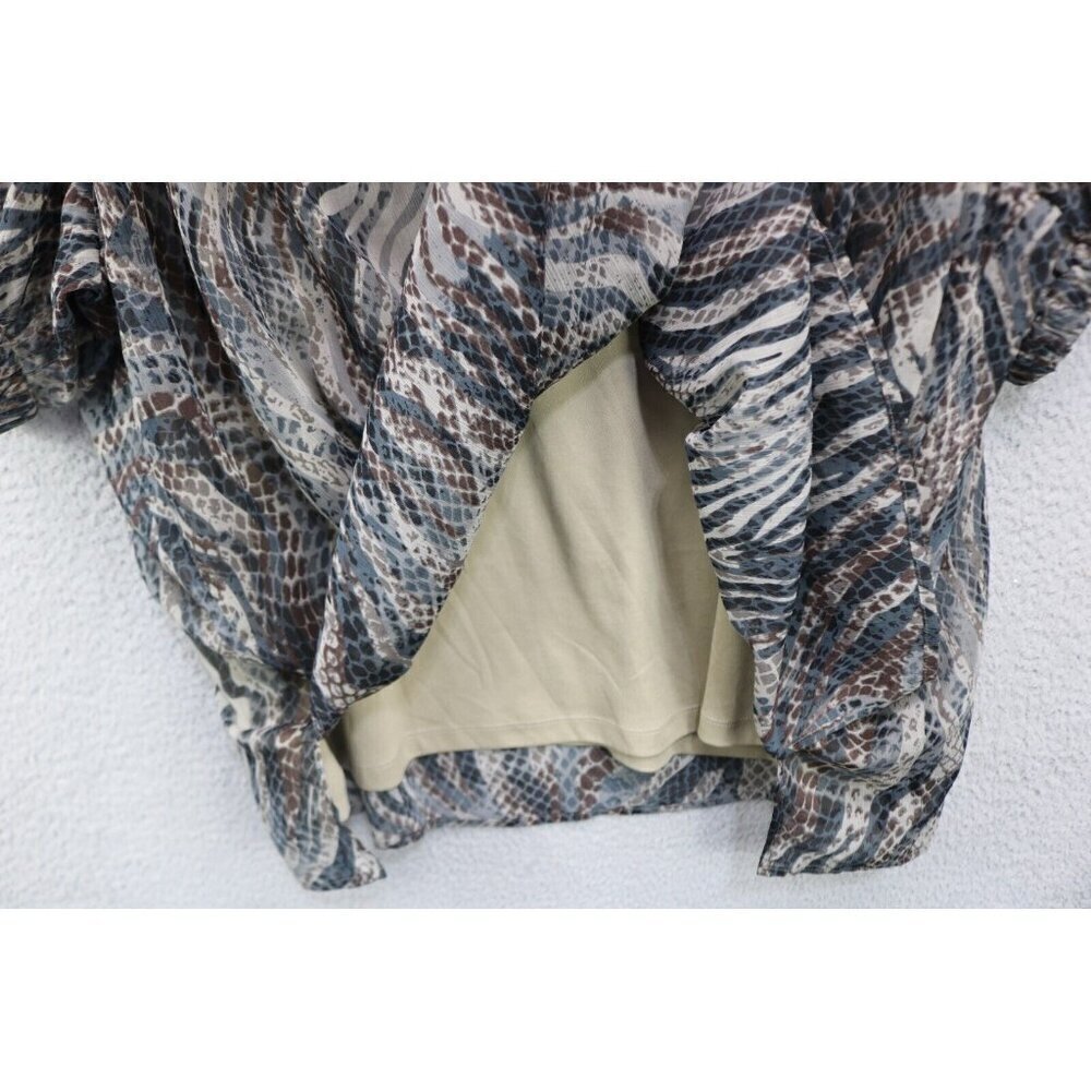 Maggie Barnes Sheer Animal Print Top w/ Tank-Size 5X (34-36W) - Picture 7 of 11